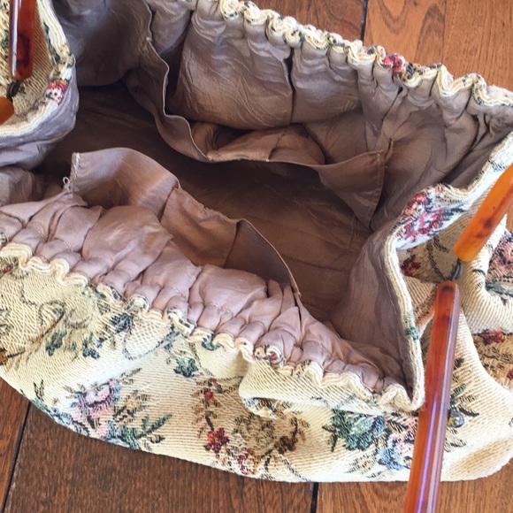 Vintage floral embroidered bag - Picture 5 of 5